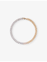 selfridges Maje Rhinestone-Embellished Brass Chain Necklace 45cm- Buy online at McGrocer