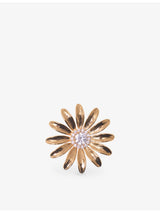 selfridges Maje Flower Rhinestone-Embellished Brass Brooch- Buy online at McGrocer