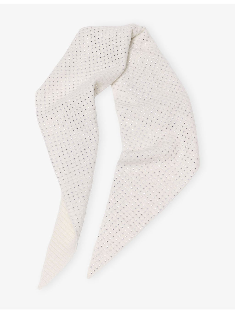Maje rhinestone triangle wool scarf 140cm, UK version