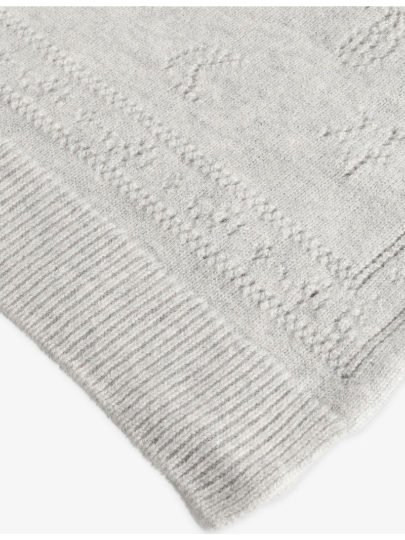 Zadig Voltaire Demi pointelle cashmere blend scarf 200cm, imported from the UK