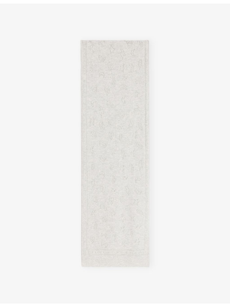 Zadig Voltaire Demi pointelle cashmere blend scarf 200cm, imported from the UK