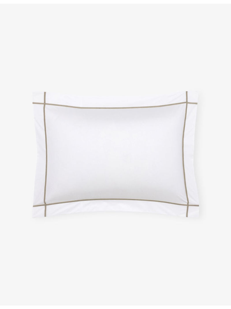 Yves Delorme Athena Kaki cotton Oxford pillowcase (British brand)