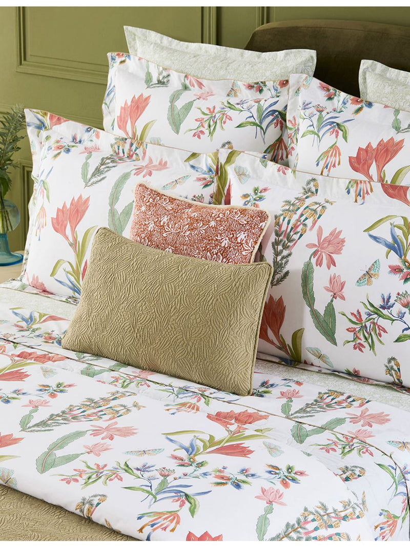 Yves Delorme Eze floral cotton-sateen Oxford pillowcase 50x75cm, UK version