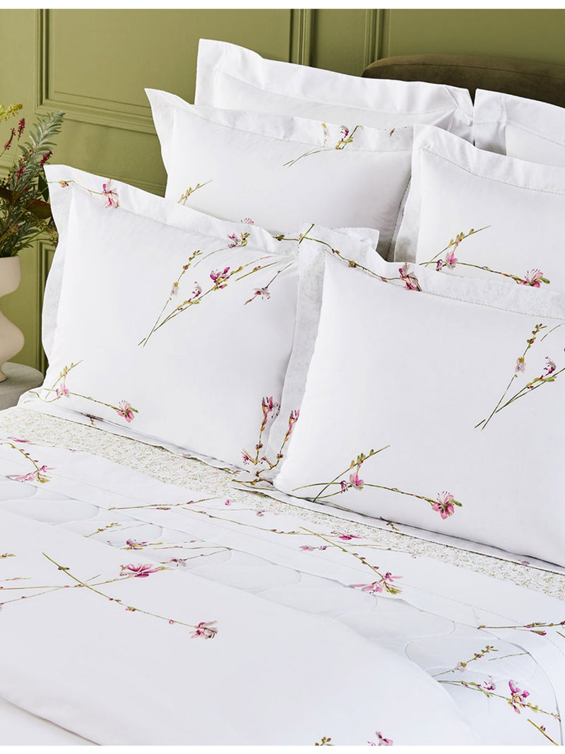 Yves Delorme multicoloured floral cotton flat sheet, imported from the UK