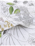 Yves Delorme Orchidee floral cotton flat sheet, UK version