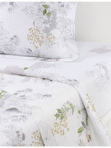 selfridges Yves Delorme Orchidee Multicoloured Floral Cotton Flat Sheet- Buy online at McGrocer