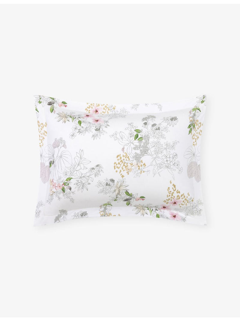 Yves Delorme Orchidee floral pillowcase 50x75cm, imported from the UK