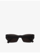 selfridges RetroSuperFuture Amata Estate Liquirizia Rectangular Acetate Sunglasses- Buy online at McGrocer