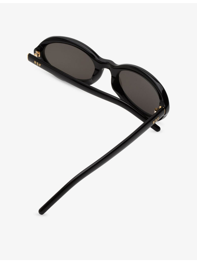 RetroSuperFuture cherry black oval acetate sunglasses with gold hardware - British product
