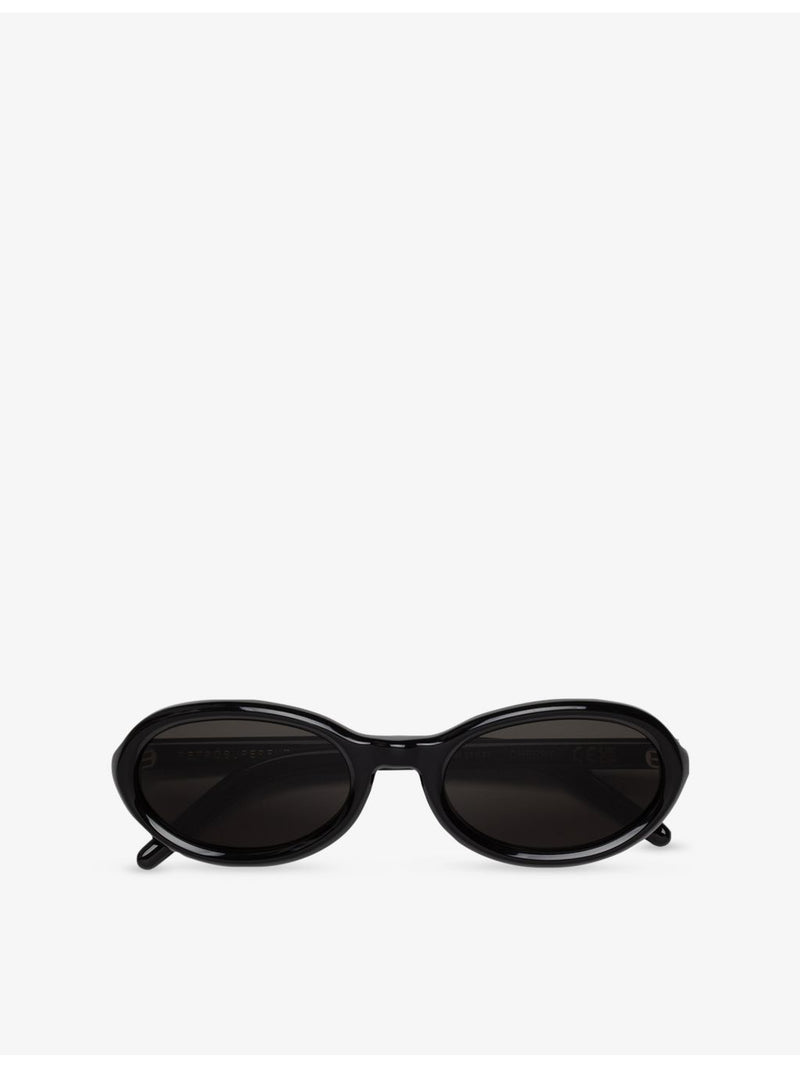 RetroSuperFuture cherry black oval acetate sunglasses with gold hardware - British product