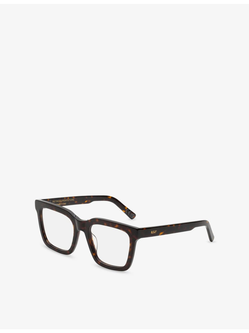 RetroSuperFuture Aalto Havana square-frame acetate optical glasses (British brand)