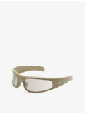 RETROSUPERFUTURE Cerchietto Cremoso shield-frame sunglasses, imported from the UK