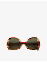 selfridges RETROSUPERFUTURE Anu Ohia Stripes Oversized-Frame Acetate Sunglasses 55mm- Buy online at McGrocer
