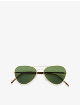 selfridges RETROSUPERFUTURE 8000 Martini 8M3 Aviator-Frame Metal Sunglasses- Buy online at McGrocer