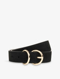 Whistles Double-Ring Suede Buckle Belt