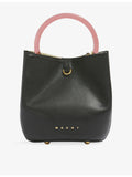 Marni designer leather bucket bag with gold hardware - British product