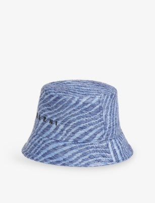 Marni Raffia-Effect Woven Bucket Hat