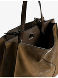 Zadig&Voltaire Jack suede top-handle handbag with shoulder strap (British brand)