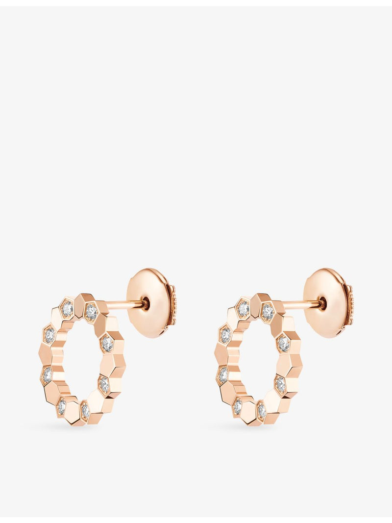 Chaumet 18ct rose-gold round diamond earring, UK version