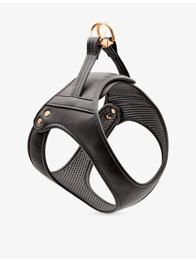 Cafide vegan-leather dog harness with zamak closure (British brand)