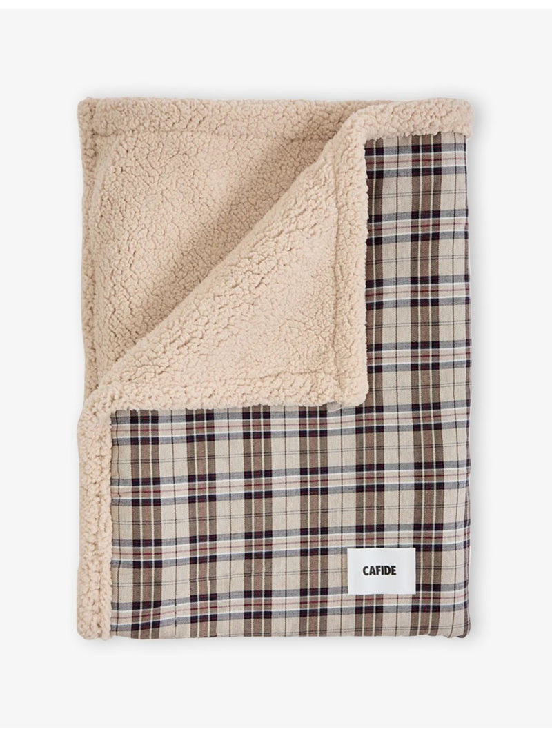 Toia tartan cotton and faux-fur dog blanket, imported from the UK