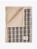 Toia tartan cotton and faux-fur dog blanket, imported from the UK