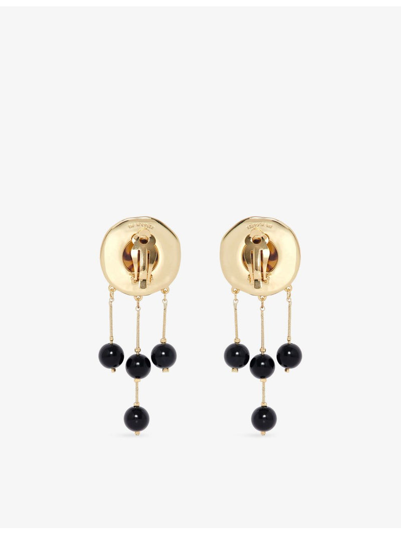 The Kooples beaded brass drop earrings, imported from the UK