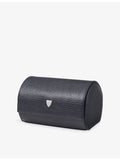 Aspinal of London leather double watch box with suede lining, UK version