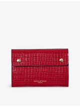 selfridges Aspinal of London Croc-Effect Leather Jewellery Roll- Buy online at McGrocer