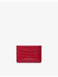 Aspinal of London croc-embossed leather card holder (British brand)