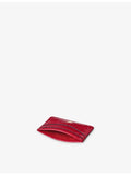 Aspinal of London croc-embossed leather card holder (British brand)