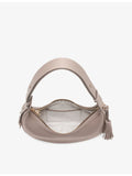 Aspinal of London Soho Crescent leather shoulder bag, imported from the UK