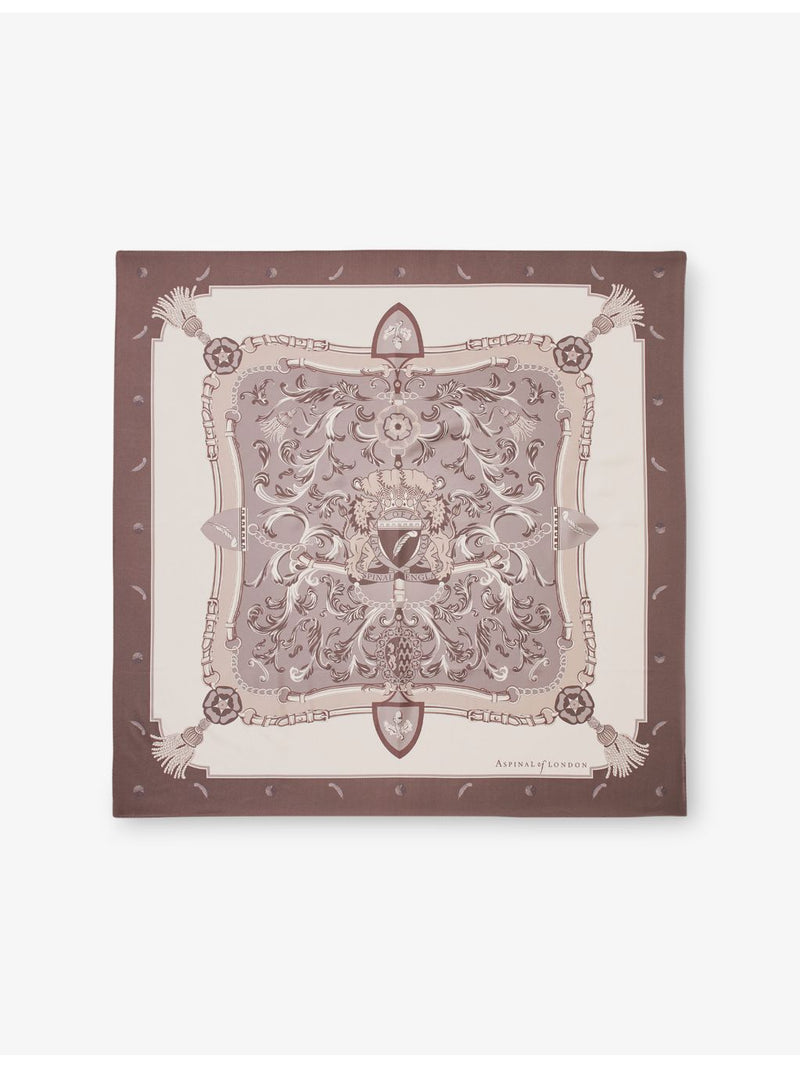 Aspinal of London square silk scarf 31.5 inches, UK version