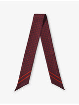 selfridges Aspinal of London Polka-Dot Skinny Silk Scarf- Buy online at McGrocer