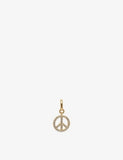 Unleash Cph peace sign brass zircon dog charm, imported from the UK