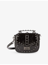 selfridges The Kooples Emily Stud-Embellished Leather Shoulder Bag- Buy online at McGrocer
