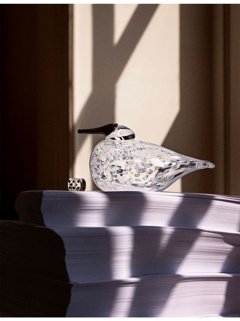 Iittala Snow Finch glass ornament, Birds by Toikka collection (British brand)