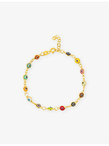 selfridges Ece London The Nazar III 22ct Yellow Gold Vermeil and Sterling Silver Bracelet- Buy online at McGrocer