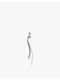 Myriam Soseilos lab-grown white sapphire earrings, 8cm length, (British brand)