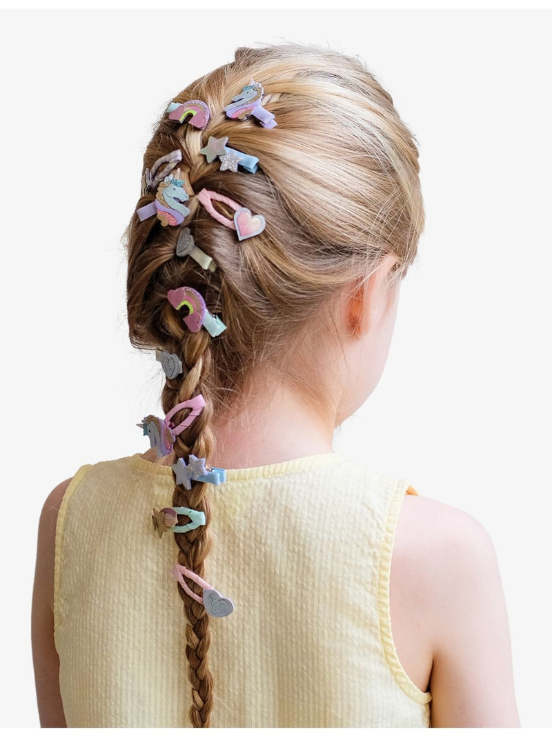 Mimi & Lula unicorn hair clips set of eight, UK version