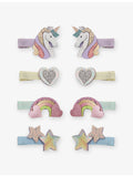 Mimi & Lula unicorn hair clips set of eight, UK version