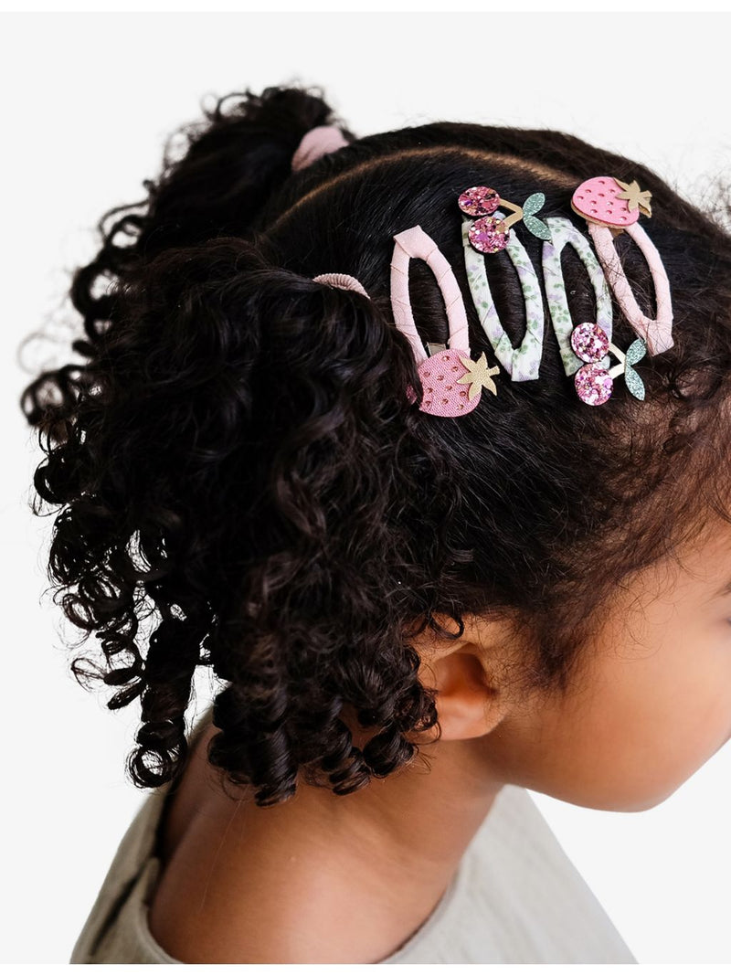 Mimi & Lula fabric hair clips summer fruit set - British product