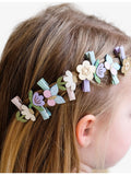 Mimi & Lula woven hair clips, Flower Garden set - British product