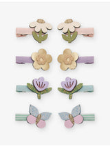 selfridges Mimi & Lula Flower Garden Set of Eight Woven Hair Clips- Buy online at McGrocer