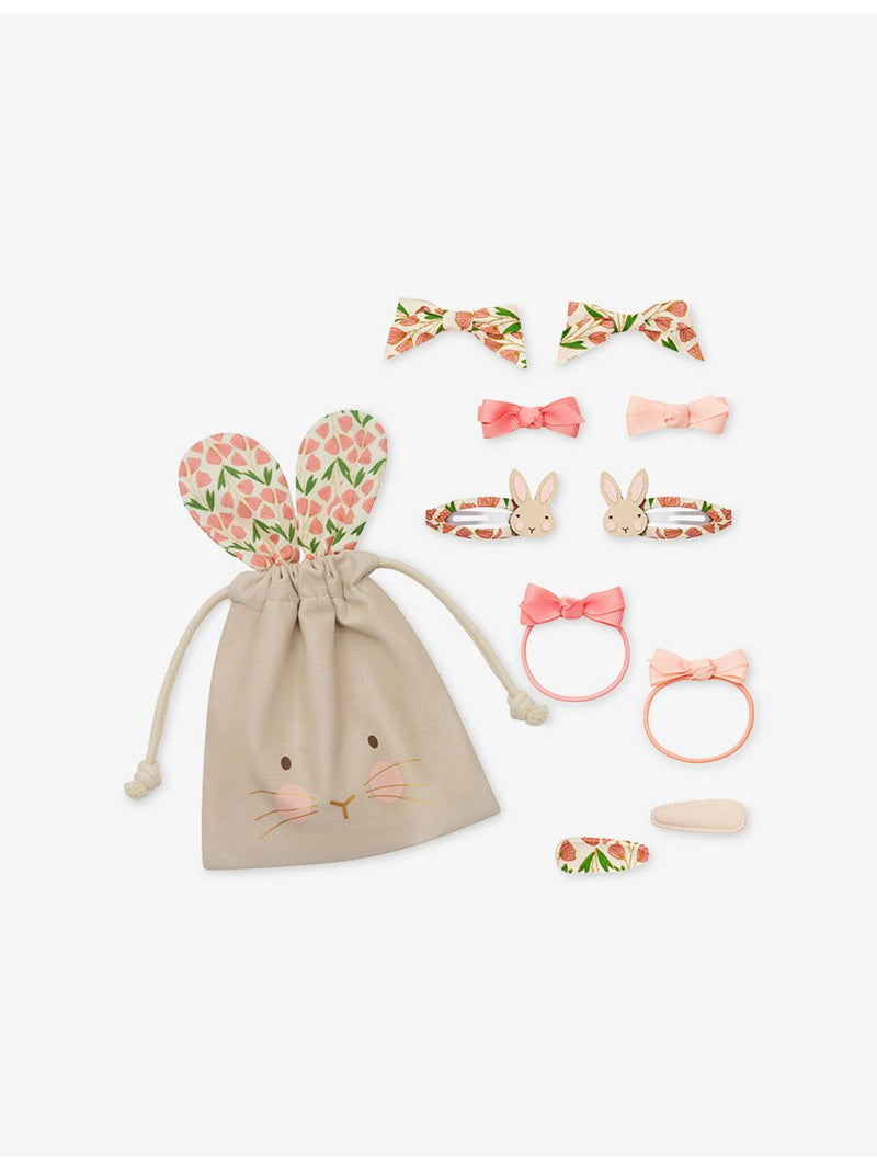 Mimi & Lula bunny pouch with hair clips and ties, UK version