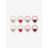 Mimi & Lula heart hair ties set of 8 - British product