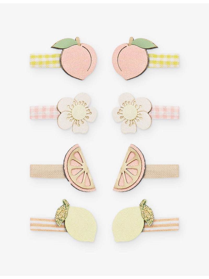 Mimi & Lula Peachy Citrus 8-piece hair clips, imported from the UK