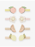 Mimi & Lula Peachy Citrus 8-piece hair clips, imported from the UK