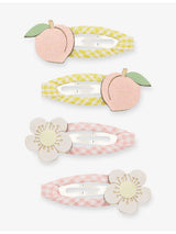 selfridges MIMI & LULA Peach Blossom Set of Four Hair Clips- Buy online at McGrocer