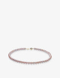 Yoko London 18ct gold pink freshwater pearl necklace, imported from the UK